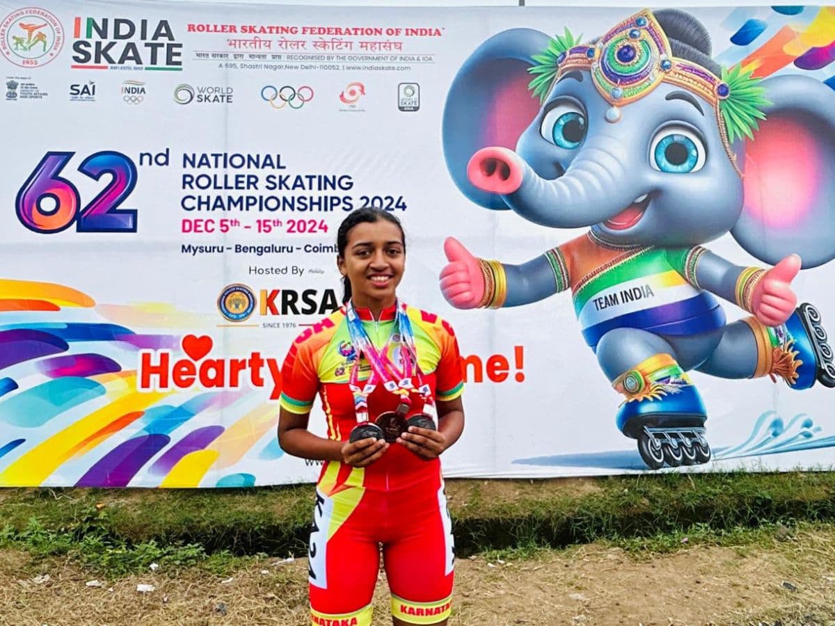 Jesnia Correa of grade VIII Shines again in the National Skating Championship